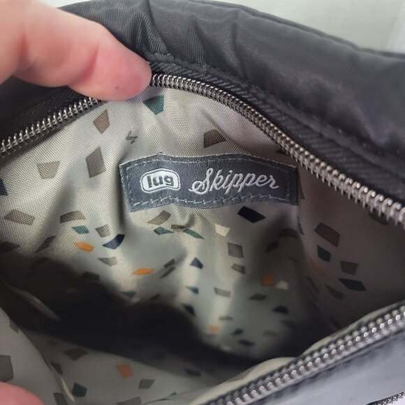 Lug Skipper Black Quilted Multiple Compartment Crossbody Bag - Picture 6 of 9